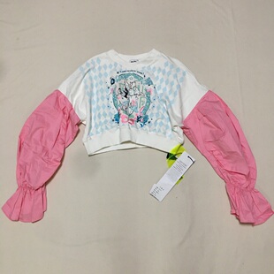 精致刺绣 T恤卫衣 微瑕疵 百分百纯棉原创设计感高腰短款 源2689