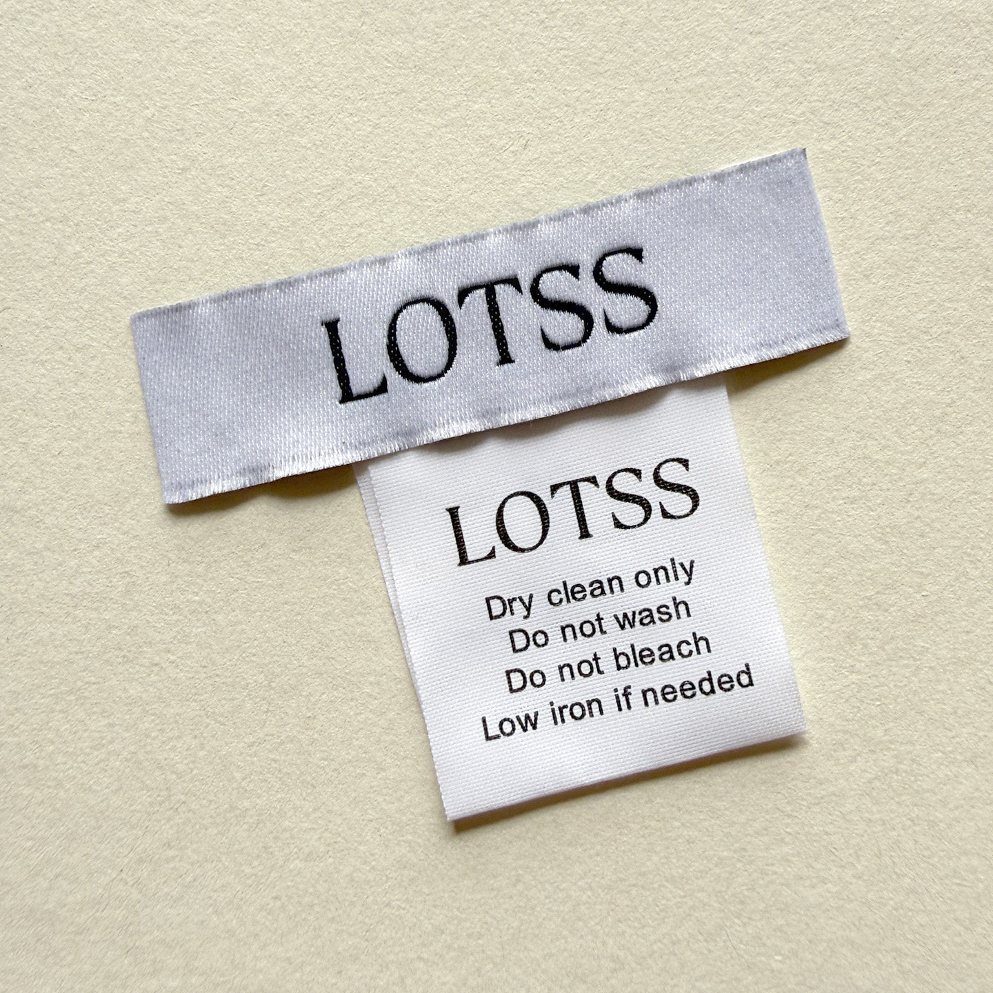 LOTSS韩国制造洗水唛衣服标洗涤标领标织唛东大门现货布标唛头