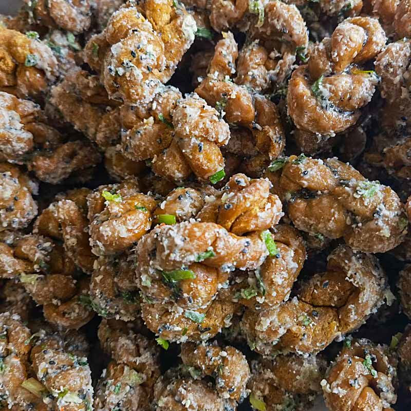 温岭麻花岙环的油爽葱味甜味香酥松脆香油桑特产传统零食1斤装