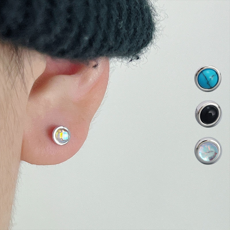 小众设计s925纯银欧珀石耳钉ins时尚简约情侣男女款耳饰潮,饰品/流行首饰/时尚饰品新,耳钉,淘宝优惠券,粉丝福利购,淘宝优惠卷