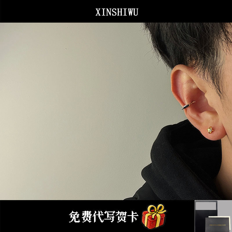 小众设计925纯银细圈无耳洞耳夹男女潮ins极简中性风耳骨夹,饰品/流行首饰/时尚饰品新,耳夹,淘宝优惠券,粉丝福利购,淘宝优惠卷