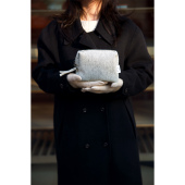 化妆包 意大利进口雅致灰人字纹毛呢吐司收纳包 Our Own原创