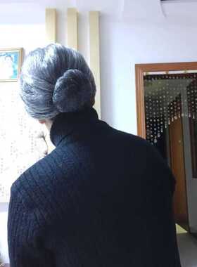 古装假发老太太假发老太婆老夫人假发套白色假发套女假发套发饰