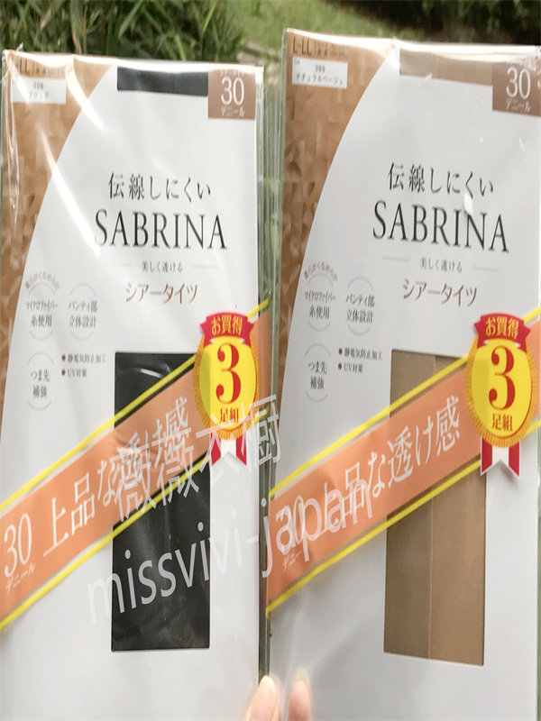 30D连裤丝袜Sabrina微透防UV打底