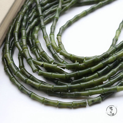 天然南方玉橄榄石竹节饰品配件