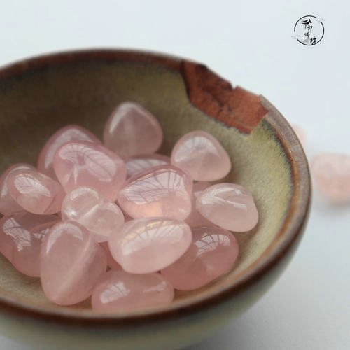 粉晶爱心形隔珠diy手串饰品材料
