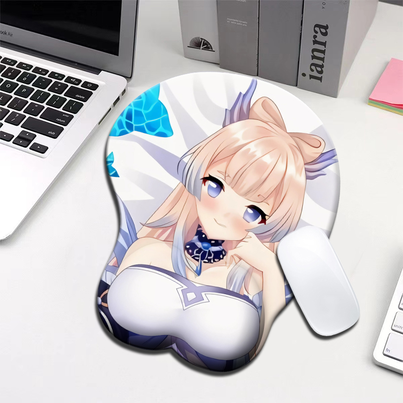 原神珊瑚3d立体记忆护腕鼠标垫人体工学大键盘托防腱鞘炎宿舍胸