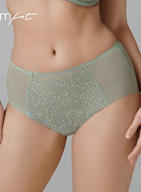 comfit超薄蕾丝网纱中腰包臀抗菌三角裤女CB00190配套内裤C200190