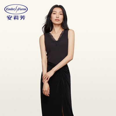 秋衣安莉芳内穿女v领打底外穿