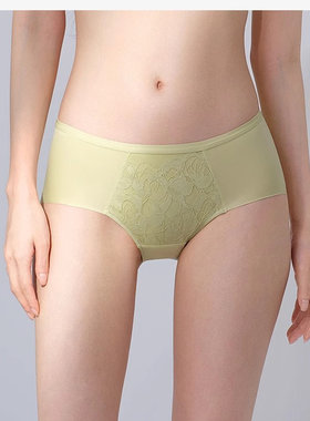 安莉芳EB01054配套内裤女蕾丝拼接丝滑包臀三角裤抗菌裆里E301054