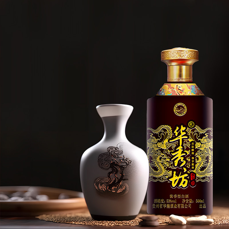 贵州华秀坊尊享53%vol酱香型白酒500ml*6瓶整箱特价 纯粮酿造