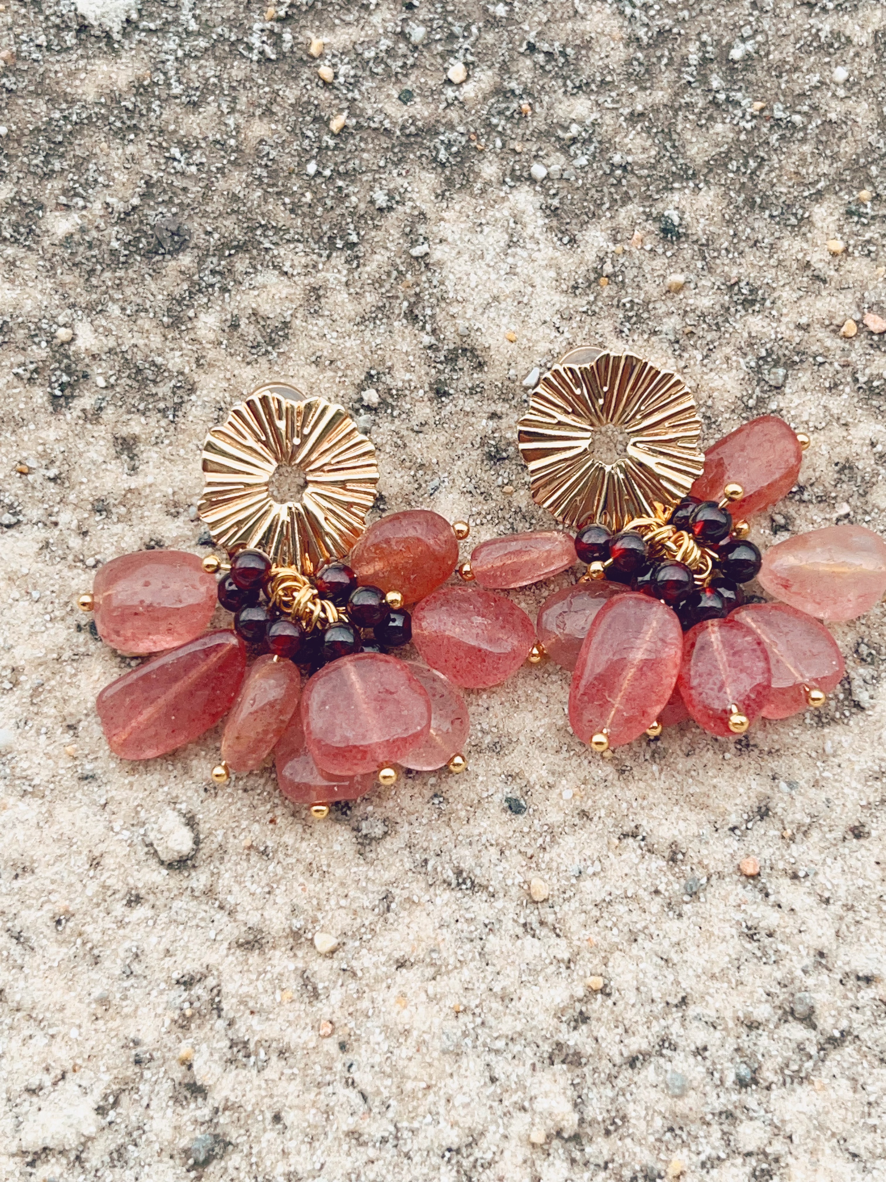 法式复古鹭青一粉晶耳环钟楚曦同款耳环女小众设计感高级轻奢气质,饰品/流行首饰/时尚饰品新,耳钉,淘宝优惠券,粉丝福利购,淘宝优惠卷