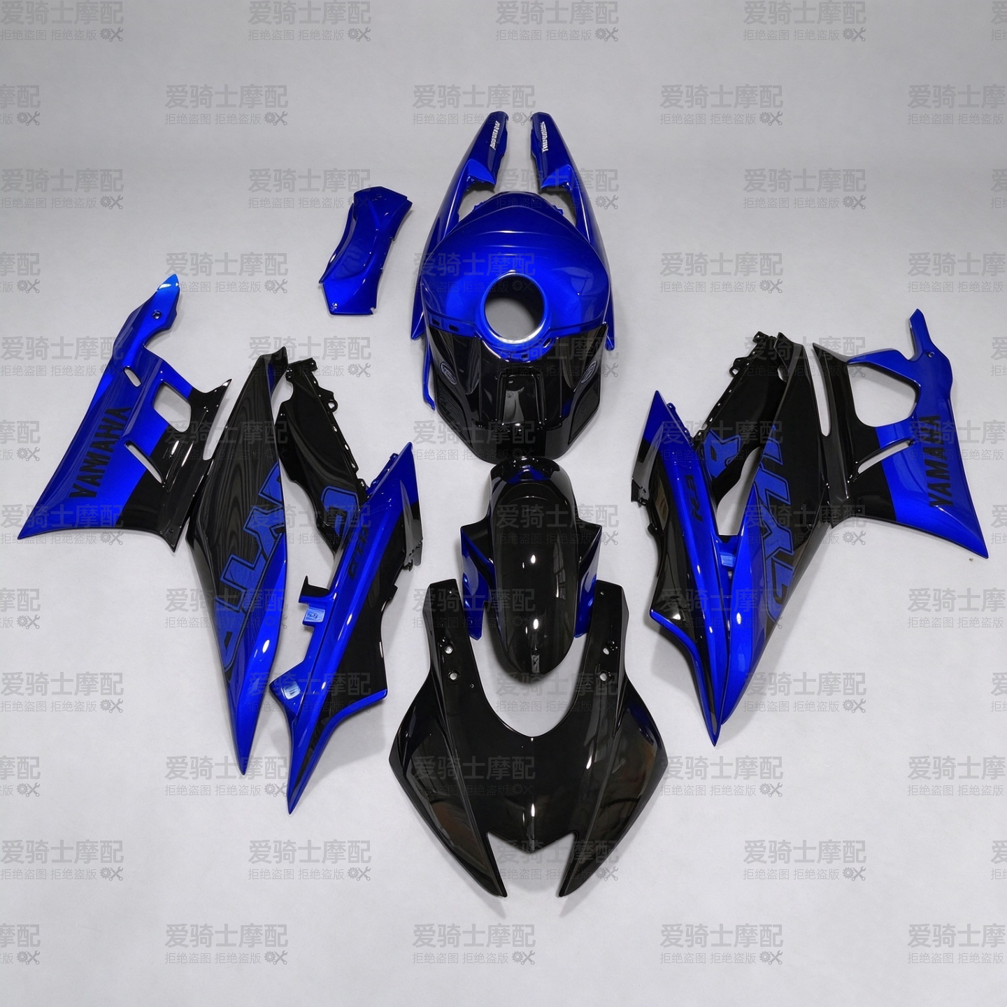 雅马哈R3全车外壳蓝黑改装版