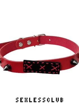 男女同款朋克铆钉拼接项圈