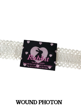 小兔布质手链女爱心小众设计感