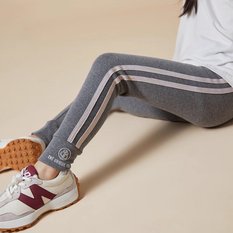 儿童打底裤秋冬款外穿运动裤紧身女童裤子修身加绒加厚纯棉小脚裤