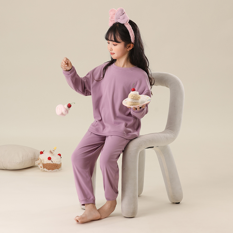 【宅家日记】儿童休闲家居服套装可外穿亲子款秋衣秋裤宽松两件套