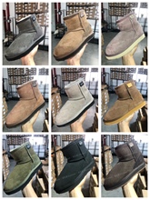 Yellow Earth25冬季新款澳洲羊皮毛一体女士雪地靴一脚蹬短筒棉靴