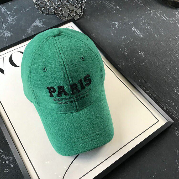 高阶个性加厚毛呢秋冬鸭舌帽女款冬季字母棒球帽男显脸小帽子女潮