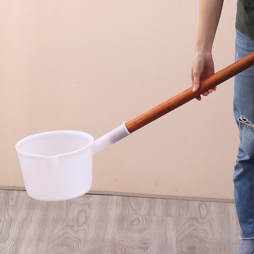 可加长木棍农用舀粪勺种菜长把水瓢长柄水瓢塑料加厚水勺舀水浇菜