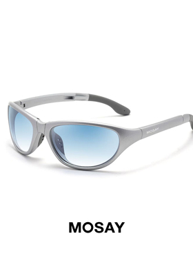 【法老同款】MOSAY银镜蓝时尚太阳镜跑步户外折叠防晒机能感墨镜