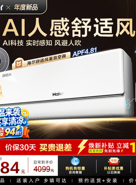 【重磅新品】海尔空调2匹挂机舒适风官方家用新一级46E2
