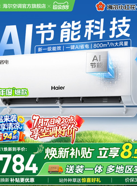 【镇店爆款】海尔空调1.5匹一级能效1匹净省电Plus家用挂机35E1