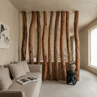 侘寂风干树枝隔断装饰屏风造景民宿玄关橱窗实木酒店会所装饰摆件