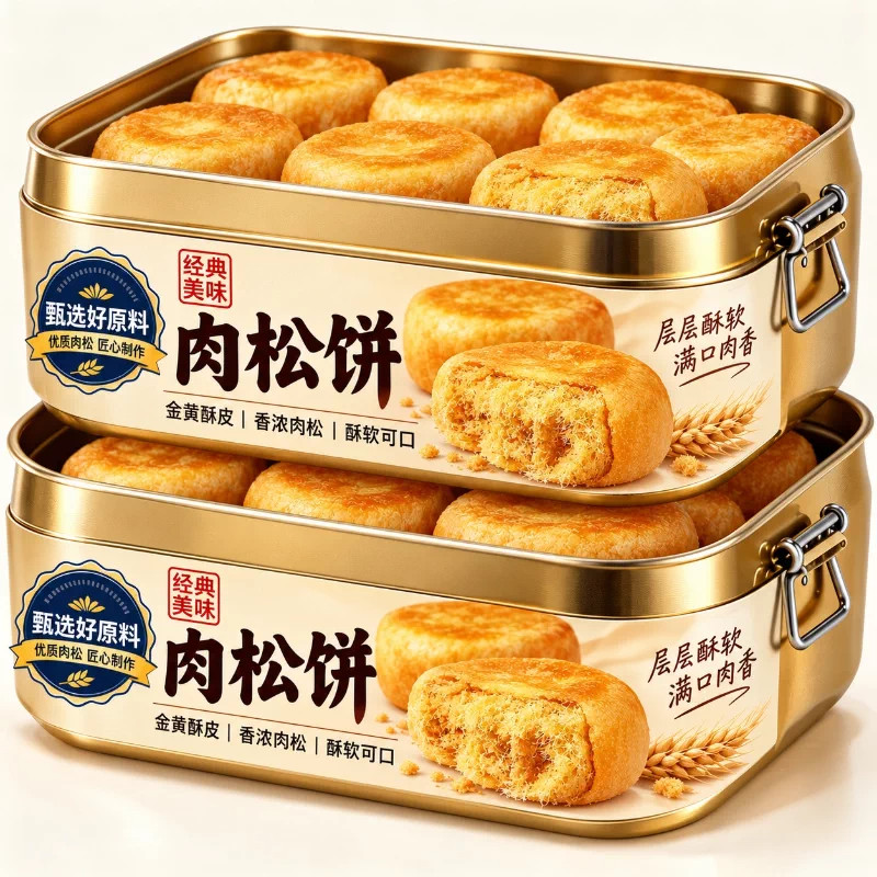 正宗肉松饼无添加糕点心独立包装糕点早餐面包零食整箱批发宿舍点