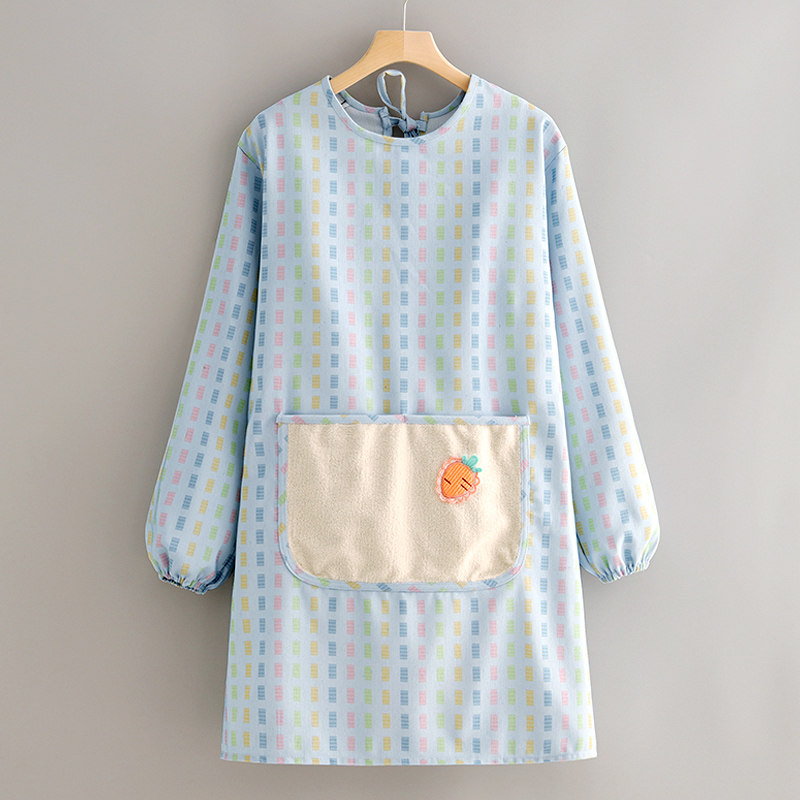 新款帆布长袖围裙厨房家用防污透气罩衣餐饮专用时尚工作服成人女,家庭/个人清洁工具,围裙,淘宝优惠券,粉丝福利购,淘宝优惠卷