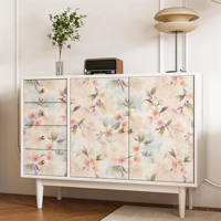 French oil painting cabinet stickers, wallpaper, self-adhesive, waterproof and moisture-proof, furniture renovation wallpaper, cabinet cover-up, thickening and decoration thumbnail 4