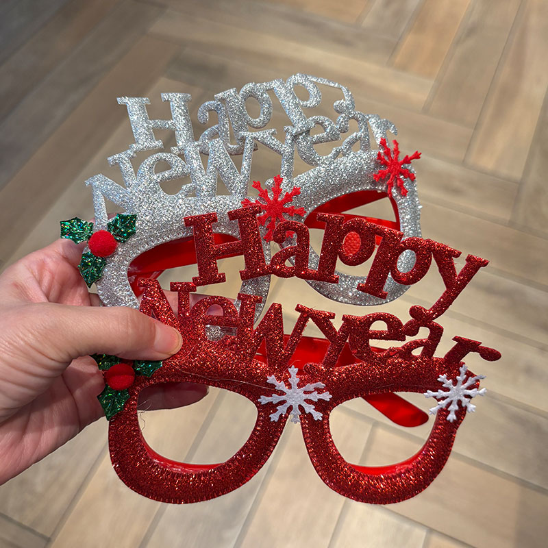 新年眼镜2026元旦跨年聚会拍照道具圣诞节装饰品儿童成人跨年礼物