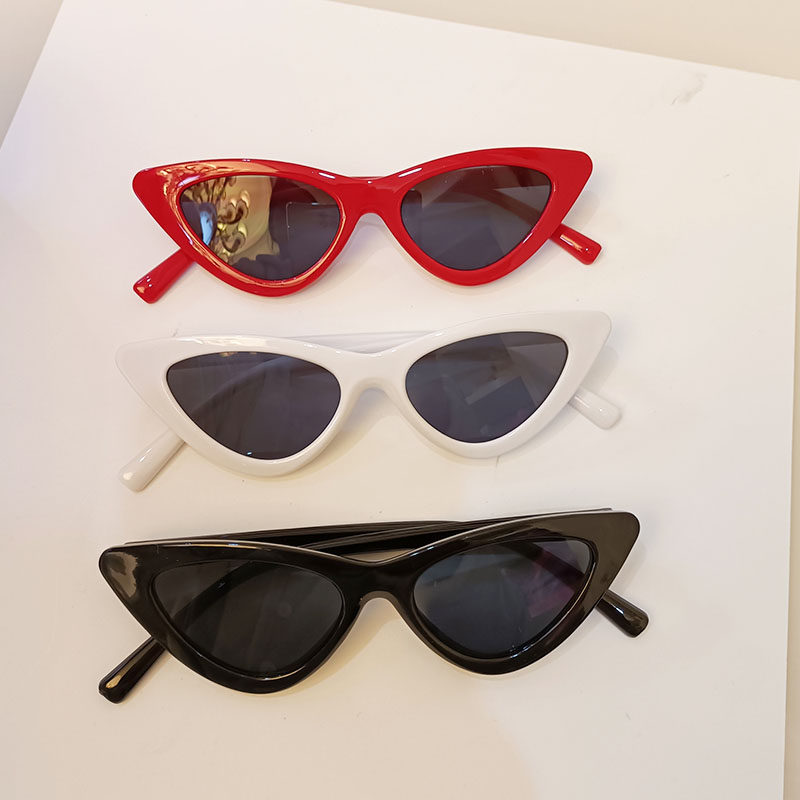 儿童个性眼镜宝宝拍照造型眼镜小孩潮流复古三角猫眼眼镜太阳镜女