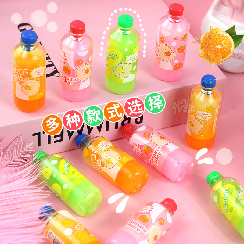 卡皮巴拉多功能橡皮美食饮料瓶造型可擦中性笔铅笔修正带多种用途