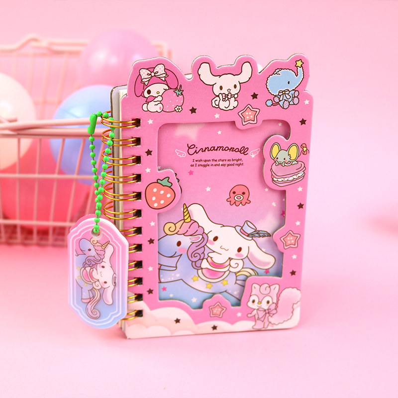 산리오 메모장 QUICKSAND 펜던트 노트 멜로디 옥 개 주머니 입체 핸드북 작은 책 선물