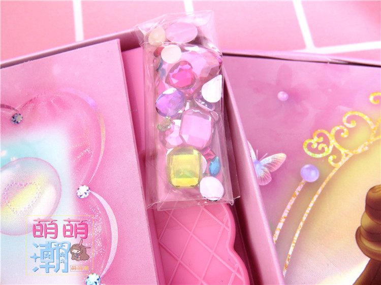 번호 잠금 일기 노트 소녀 DIY 일기 라인 석 진주 공주 잠금 메모장 초등 학생