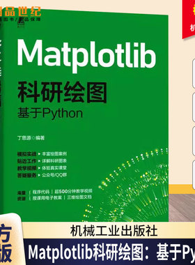 正版 Matplotlib科研绘图：基于Python 丁思源计算机绘图 自动绘图 数字图像处理 图像处理 图像处理软件 图形图像 计算机图形