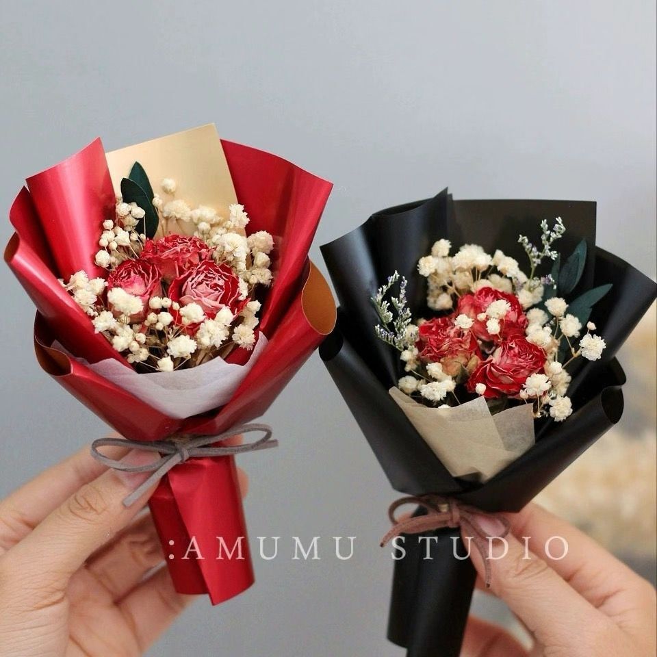 小清新花束玫瑰干花mini精致伴手