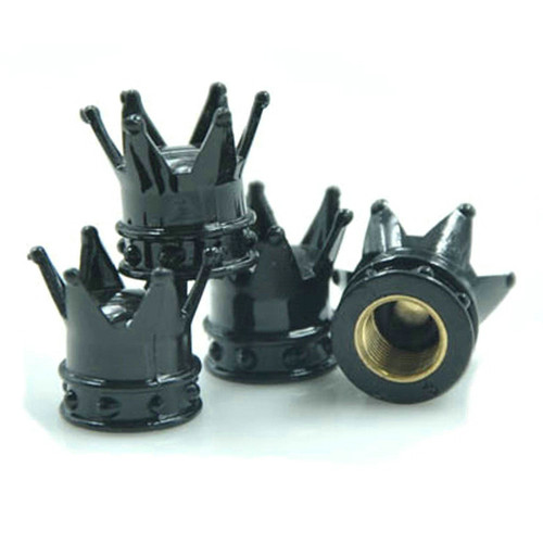 个性土豪黑色皇冠改装轮胎气门嘴帽 通用气门帽 气嘴盖 轮胎帽