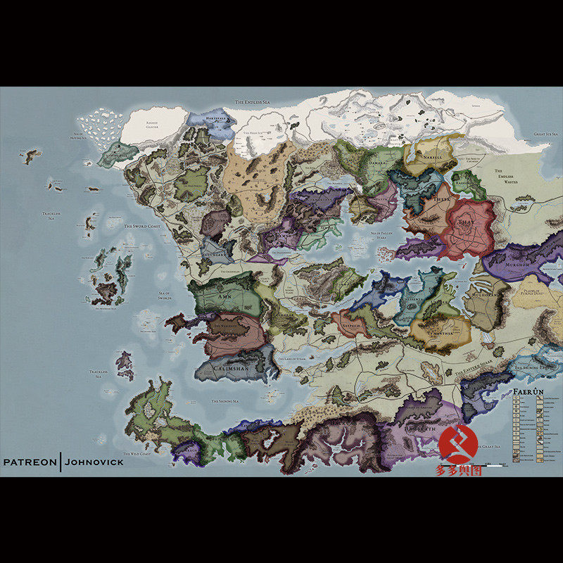 d&d高清龙与地下城费伦大陆冰风谷桌游游戏地图战棋jpg电子版素材