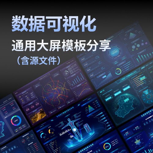 数据可视化大屏模板源文件