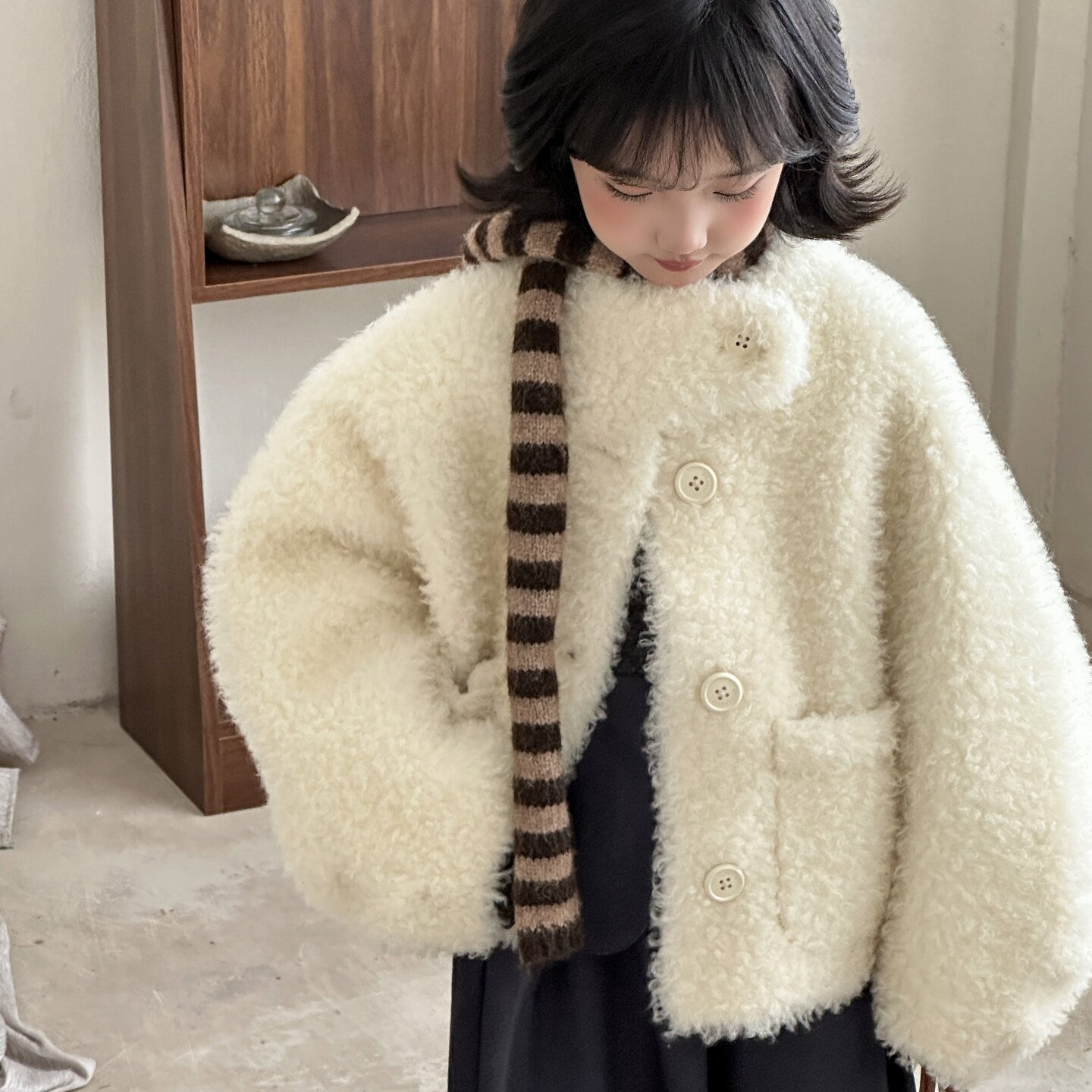 儿童皮草外套女童装2025秋冬季男宝宝羊羔毛一体短款加厚毛毛大衣,童装/婴儿装/亲子装,皮草/仿皮草,淘宝优惠券,粉丝福利购,淘宝优惠卷