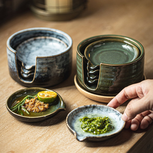 日式蘸料碟收纳调味碟陶瓷