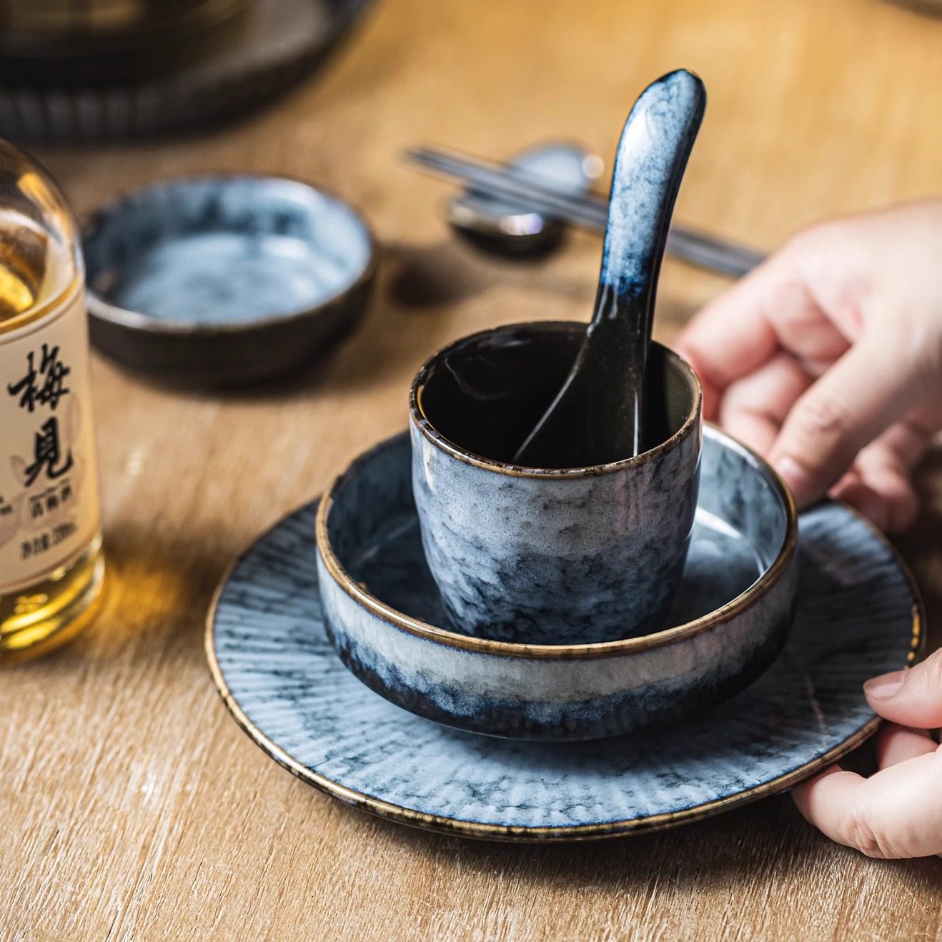 日式餐具酒店日料摆台餐具四件套餐厅一人食套装定制logo分餐饭碗,餐饮具,碗,淘宝优惠券,粉丝福利购,淘宝优惠卷