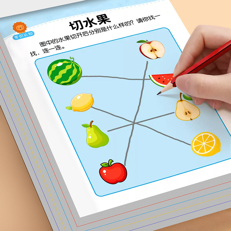 全脑开发思维逻辑训练书2-3-4-5岁6儿童益智启蒙早教书幼儿园教材绘本阅读小中班大班练习册数学启蒙三四岁宝宝迷宫连线专注力训练