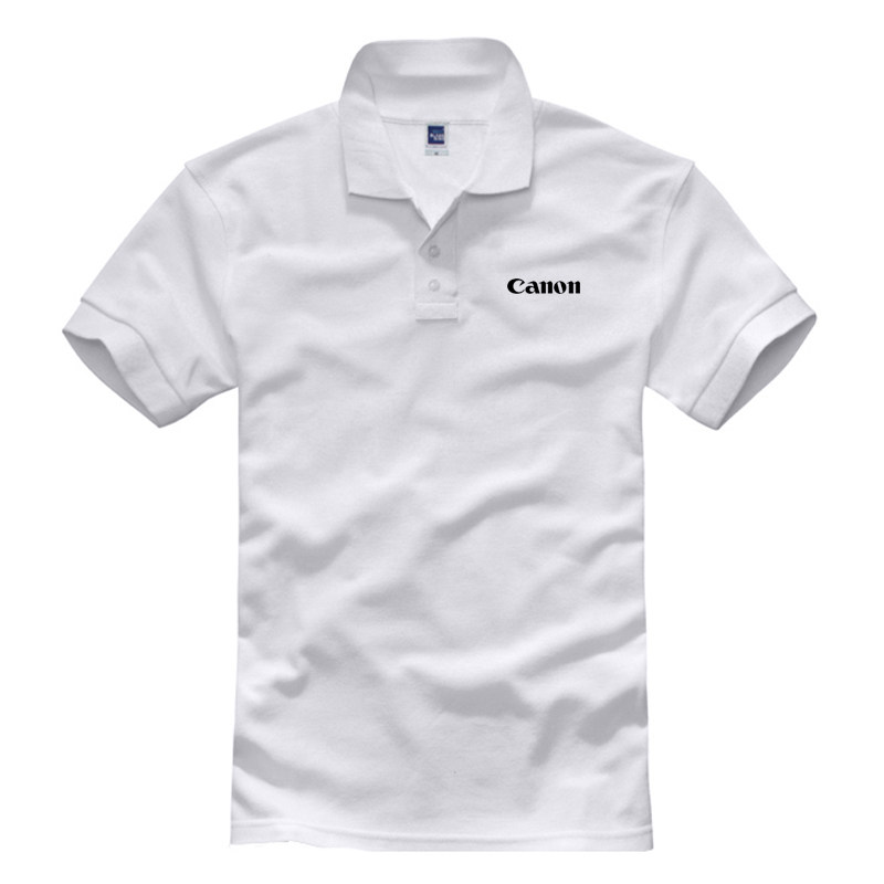 新款佳能单反相机镜头CANON男纯棉宽松工装短袖T恤POLO衫包邮