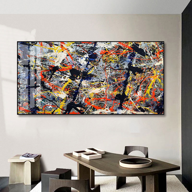 波洛克装饰画客厅沙发背景墙世界名画抽象画卧室床头泼墨艺术挂画