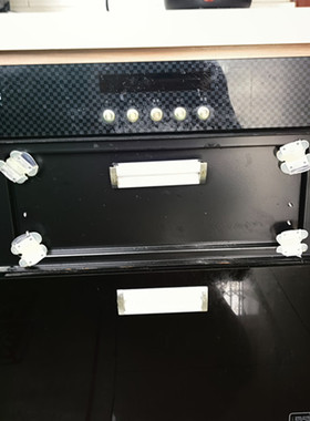 定制万家乐消毒碗柜配件钢化玻璃抽屉面板黑色上门板