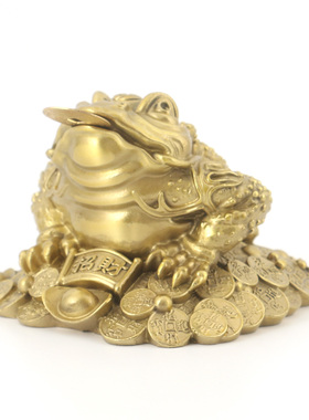 金蝉纯铜开业送礼招财摆件元宝