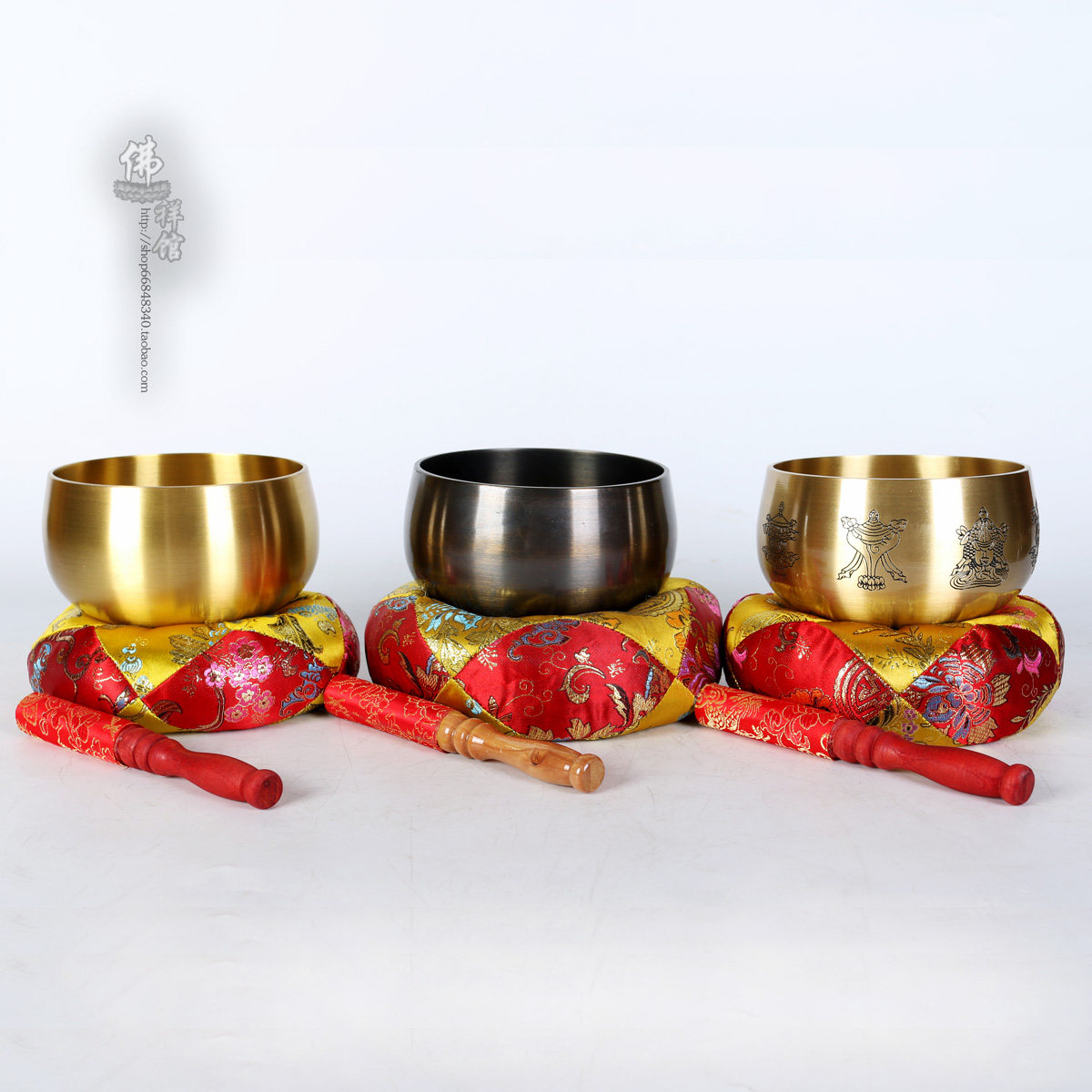 纯铜铜磬 佛音钵梵呗法器铜罄 八吉祥修行钵 古铜铜体静心碗 钵孟